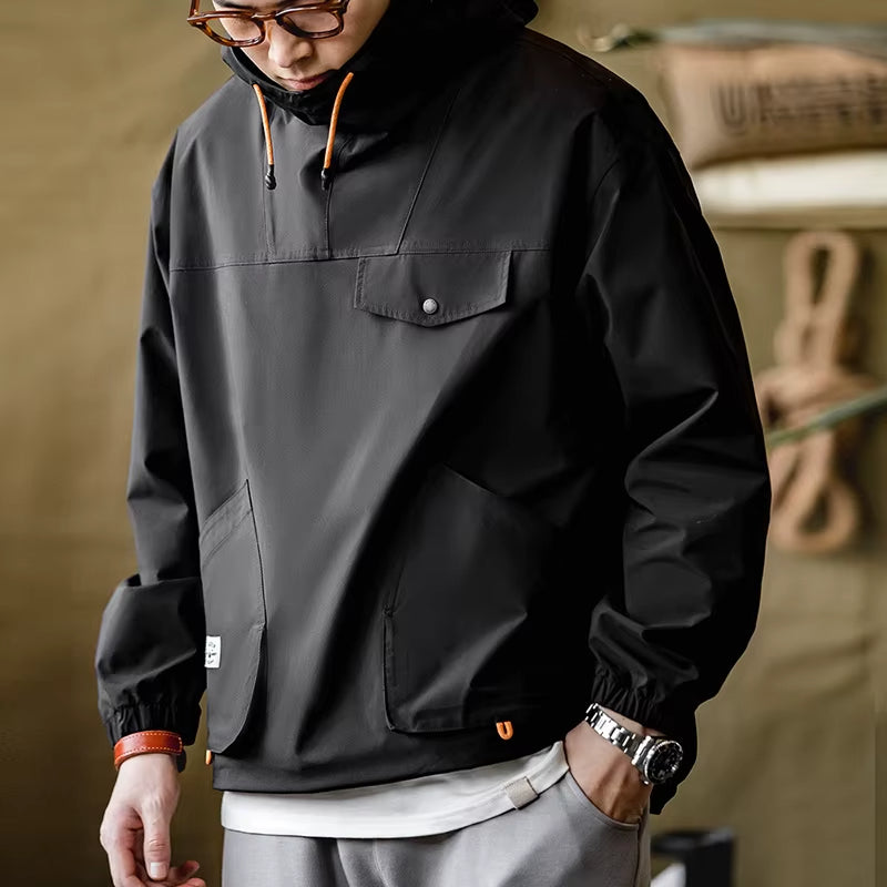 Multi-Pocket Hooded Men's Jacket