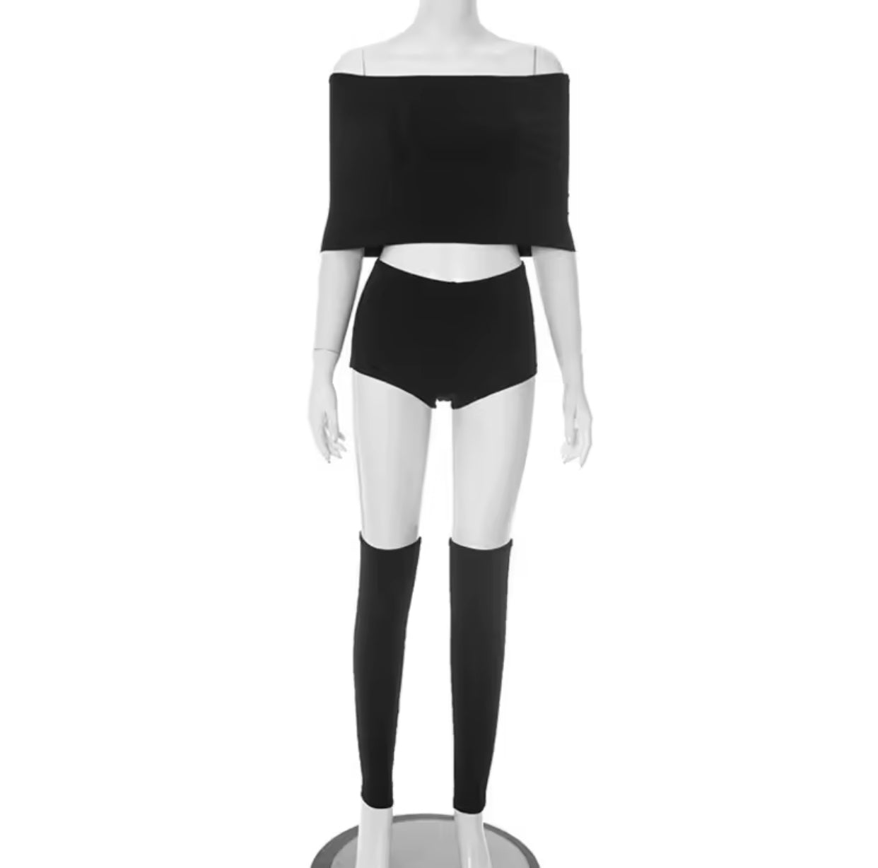 Summer Slash Neck Sexy Crop Top Mini