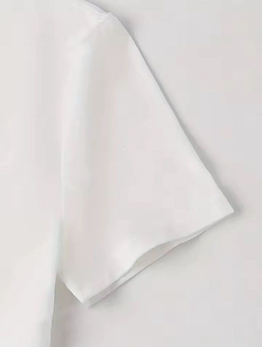 Cherry Print Crew Neck Crop T-shirt