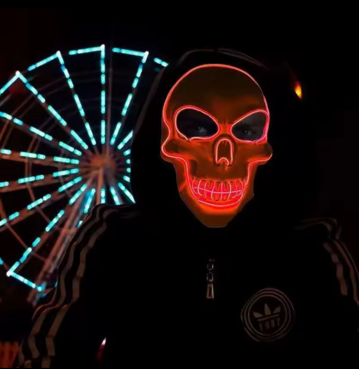 Halloween Horror Skull Mask LED Cold Light Mask LED
