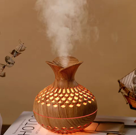 Wood Grain Humidifier 300ml USB Aroma Diffuser Atomizer