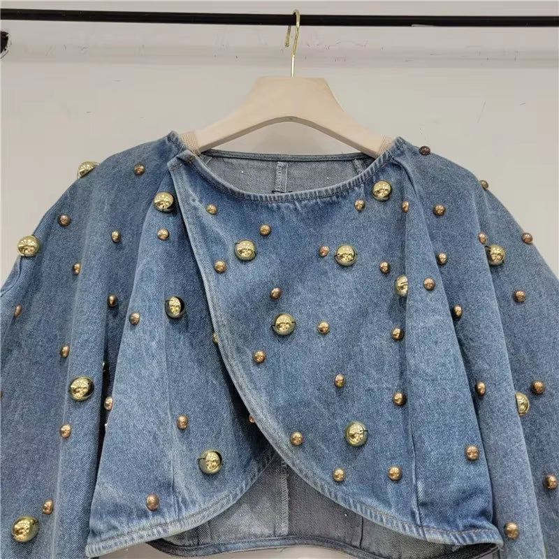 Women Long Sleeve Denim Top