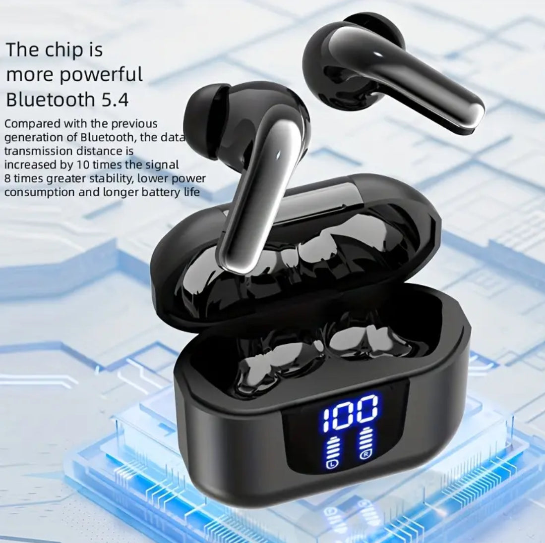 New Wireless Earbuds with Smart Battery Display