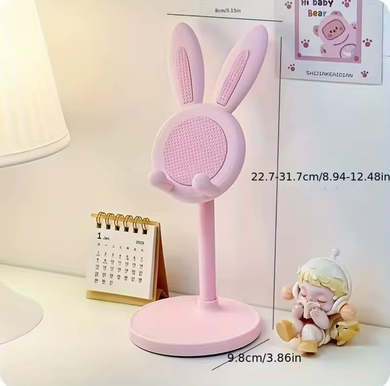 Rabbit Phone Stand - Plastic, Hands-Free, Universal for Phones & Tablets, Room Decor