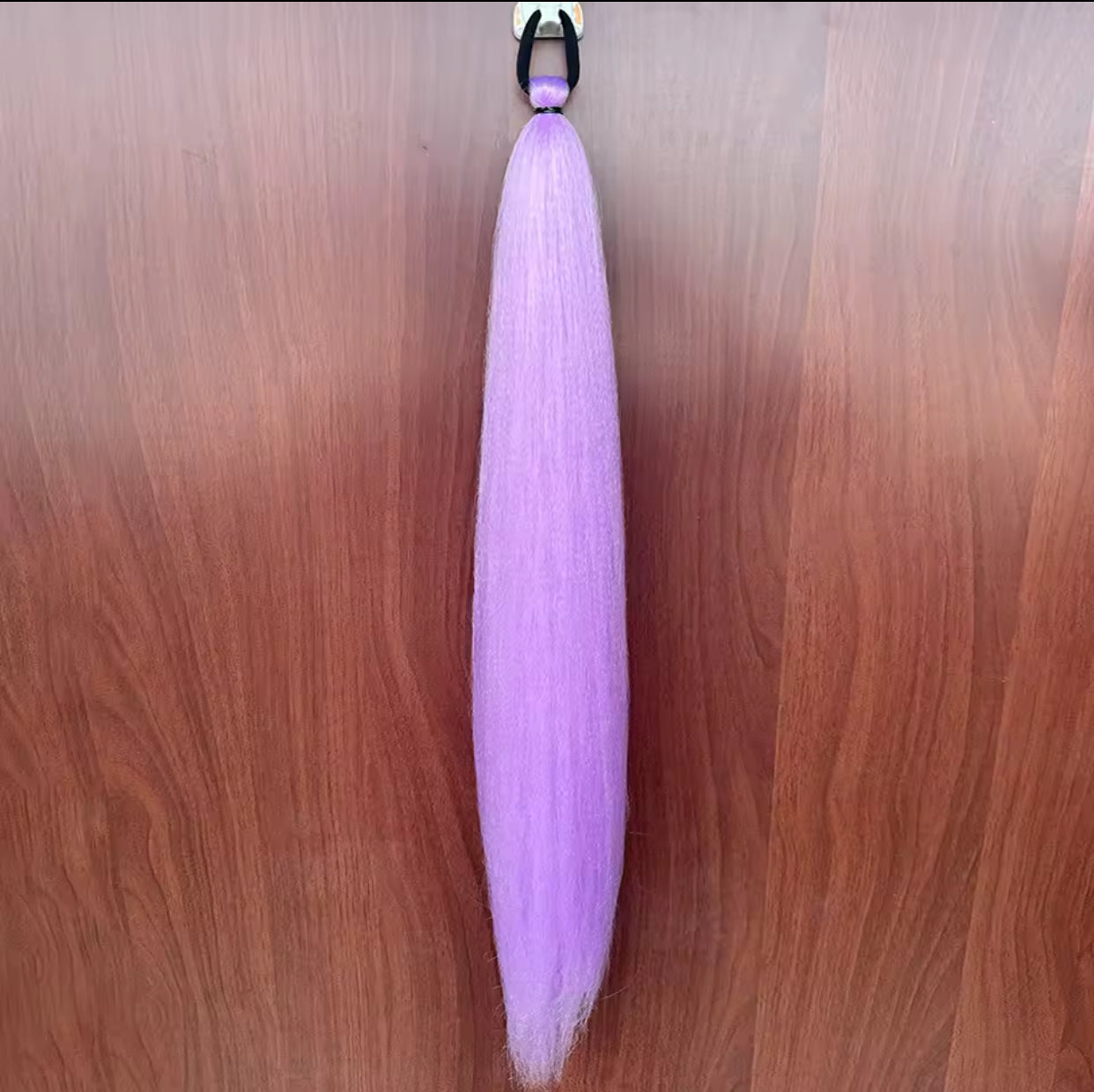 Synthetic Purple Ponytail Extension with Rubber Band