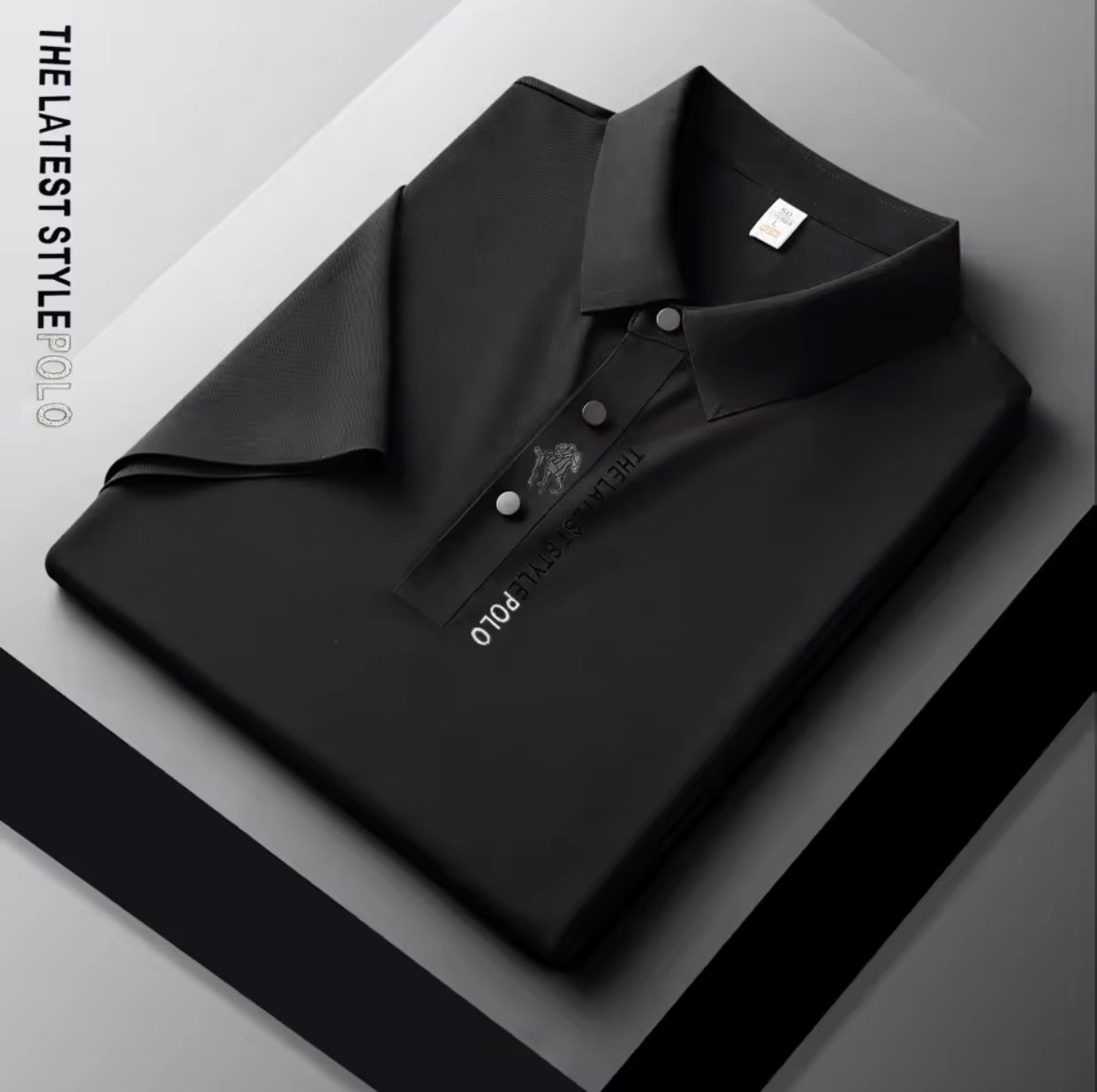 Ice Silk Polo Shirt Short Sleeved Letter Printing T-shirt New
2024 Summer Men's Clothing High-grade Shirts
