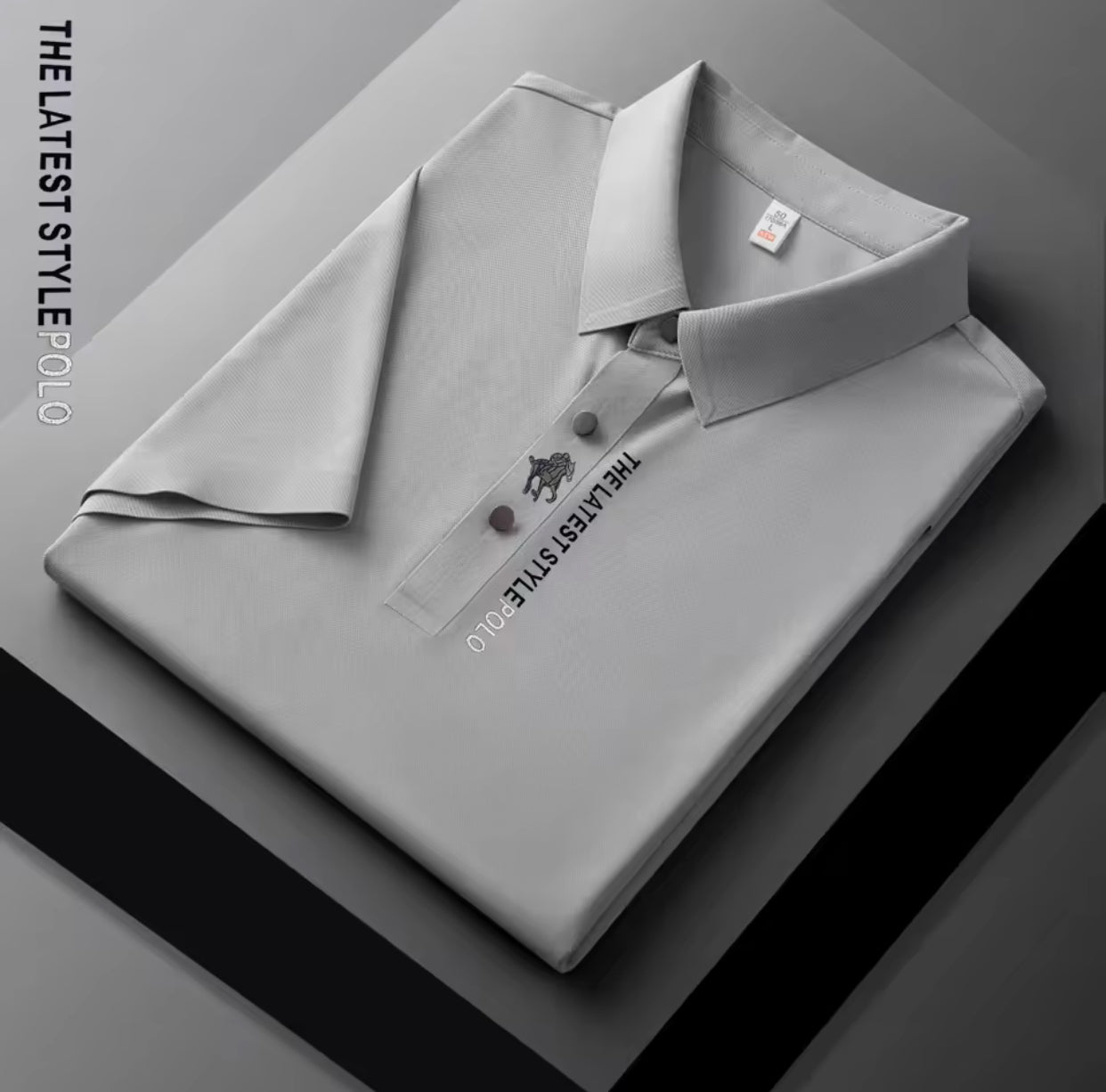 Ice Silk Polo Shirt Short Sleeved Letter Printing T-shirt New
2024 Summer Men's Clothing High-grade Shirts