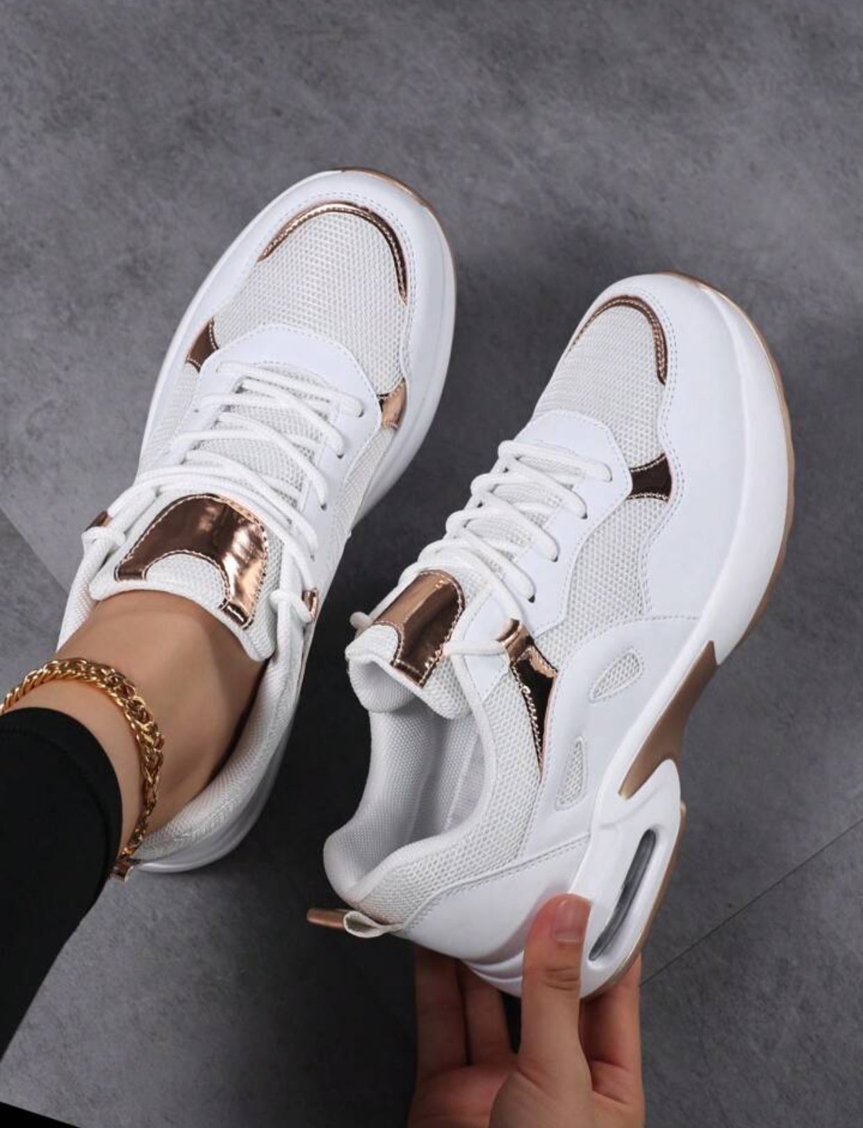 New Plus Size Air Cushion Lightweight Mesh Breathable Casual Shoes For Women