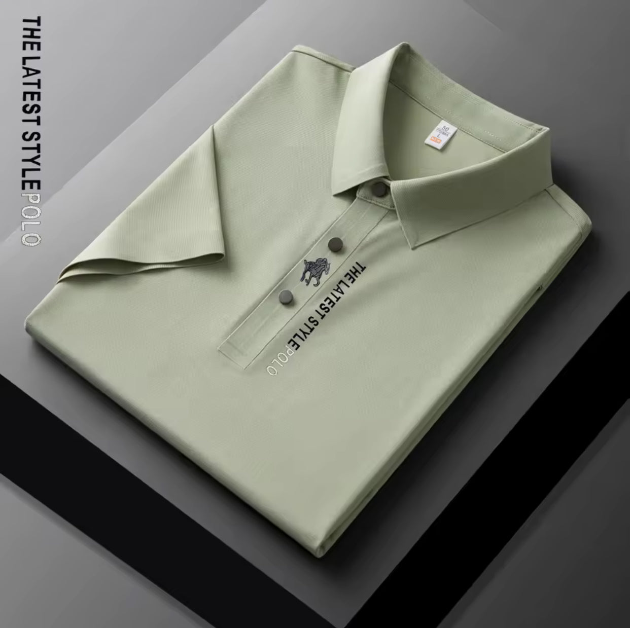 Ice Silk Polo Shirt Short Sleeved Letter Printing T-shirt New
2024 Summer Men's Clothing High-grade Shirts