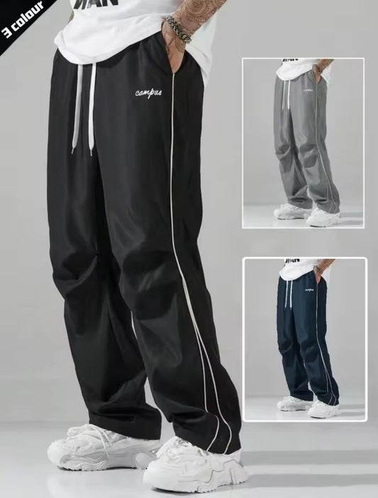 Men's Striped Three - Color Casual Pants with Pockets, Suitable for Sports, Fitness and Jogging