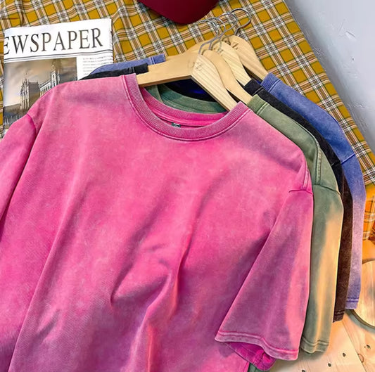 American Style Retro Heavyweight Solid Color Short