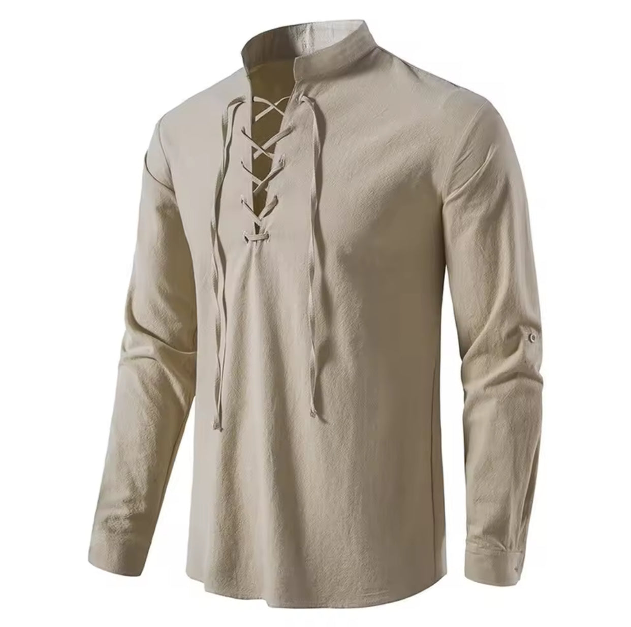 Men's Casual Blouse Cotton Linen Shirt Tops