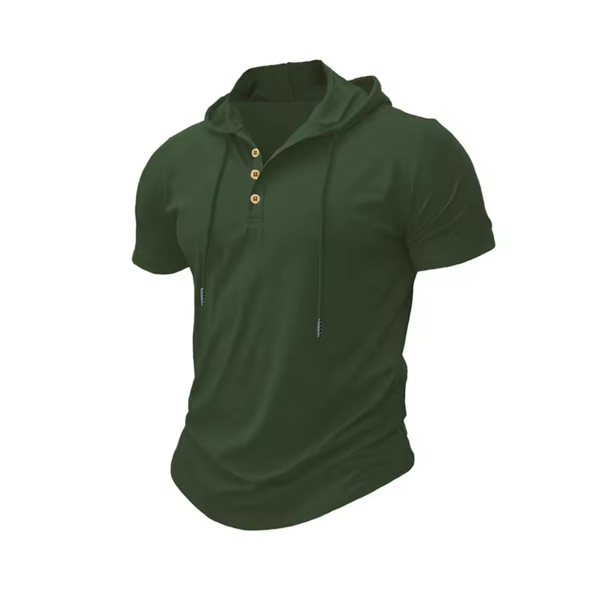 Men's T Shirt Summer Slim Fitness Hooded Short