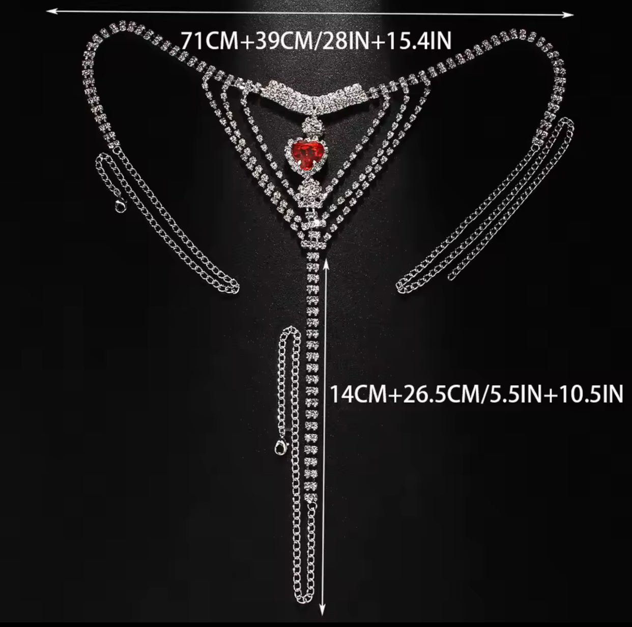 Stonefans Red Heart Jewellry Accessories Charms Waist Chain Fashion 2024 Summer Club Sexy Thong Panties G
String Bikini Women