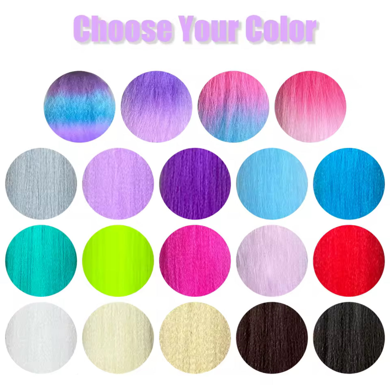 Synthetic Purple Ponytail Extension with Rubber Band