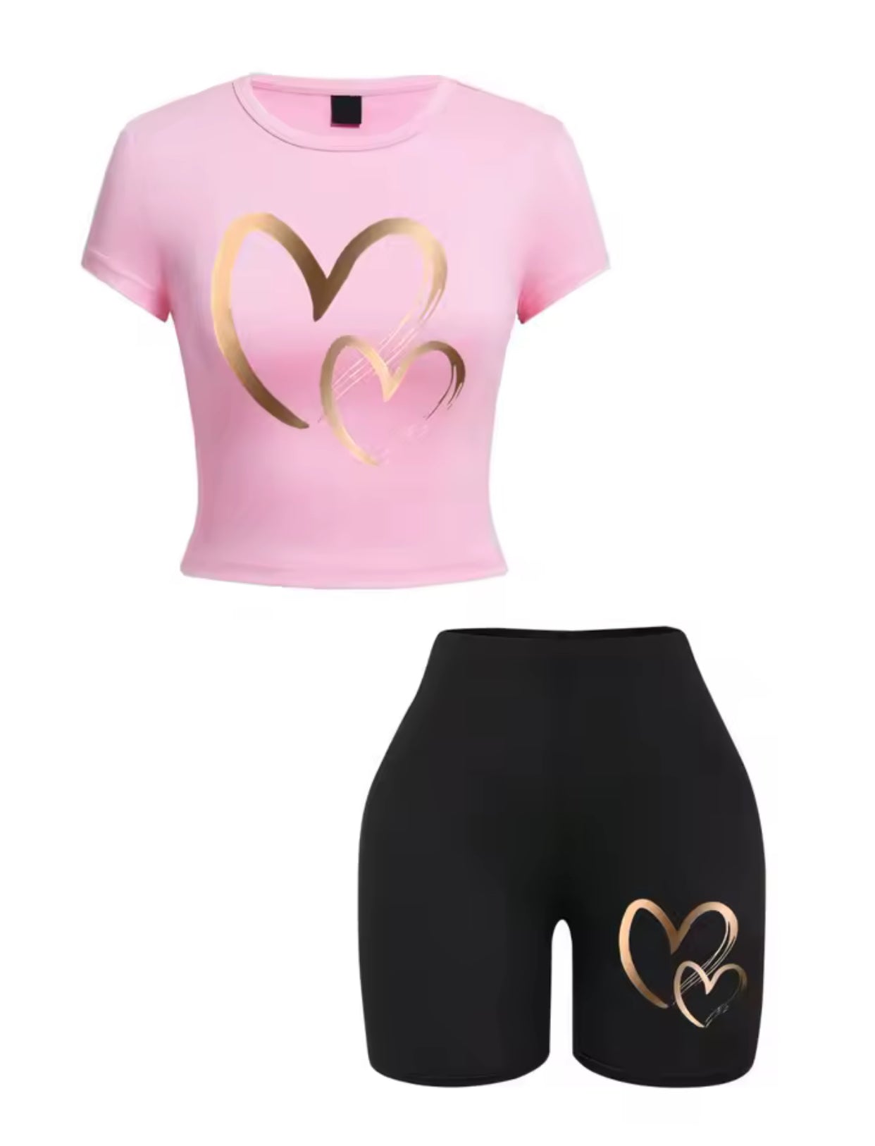 Summer Women Slim-fit T-Shirts & Shorts