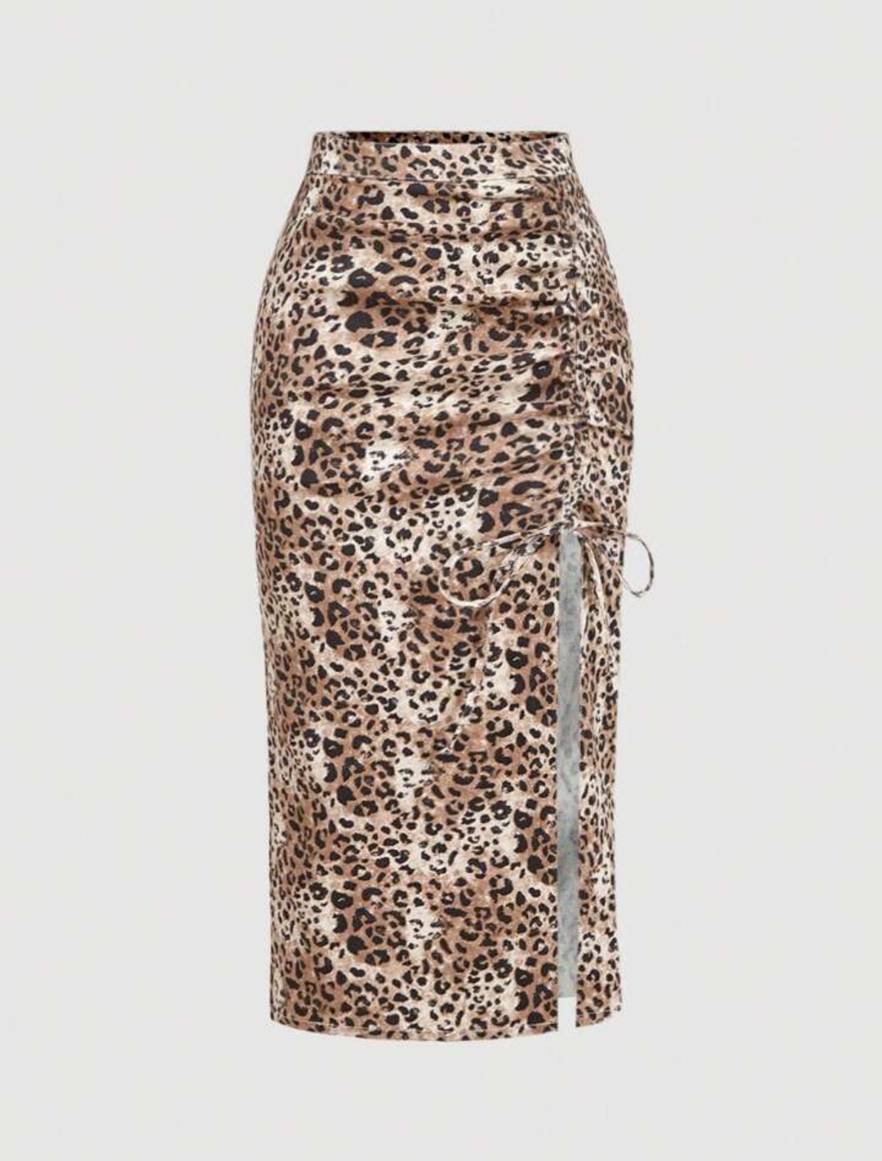 Women's Solid Color Casual Drawstring Denim Skirt