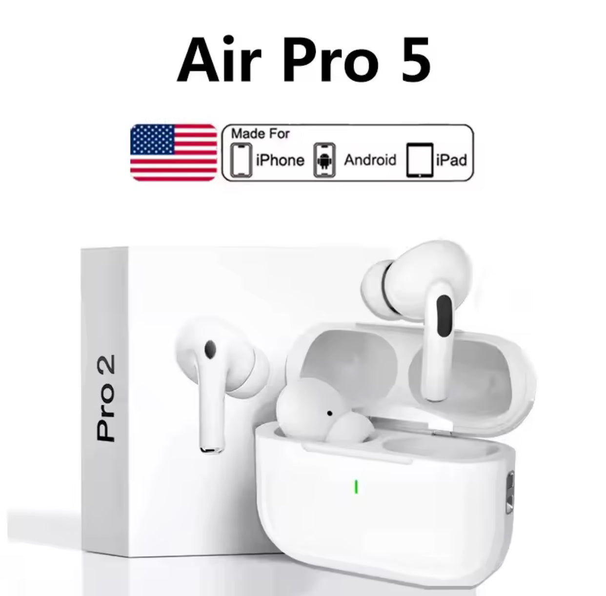 Original Air Pro TWS Wireless Bluetooth Earphones Headphones In Ear Earbuds Sports Noise Cancelling Headset for IPhone Android