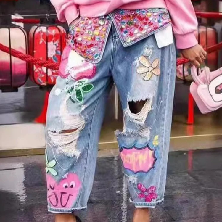 Women's Rhinestone Jeans