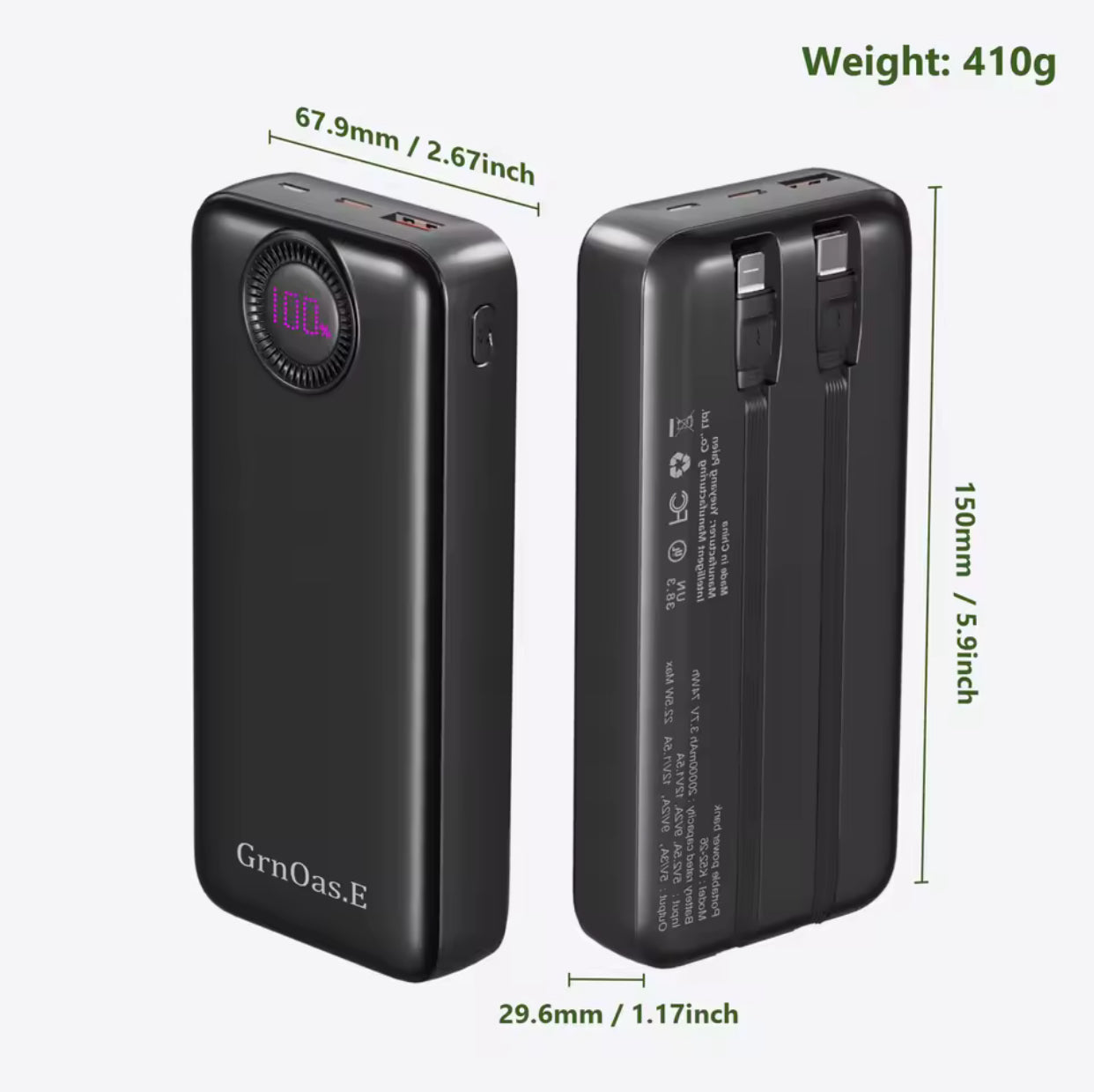 20000mAh Portable Charger 22.5W