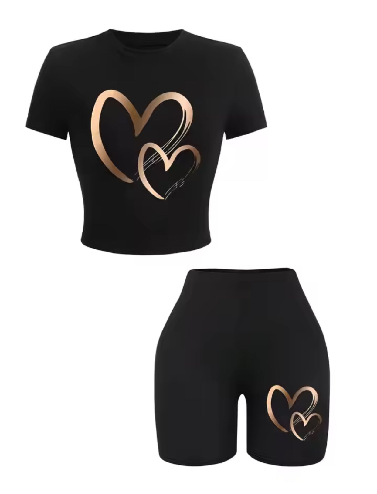 Summer Women Slim-fit T-Shirts & Shorts