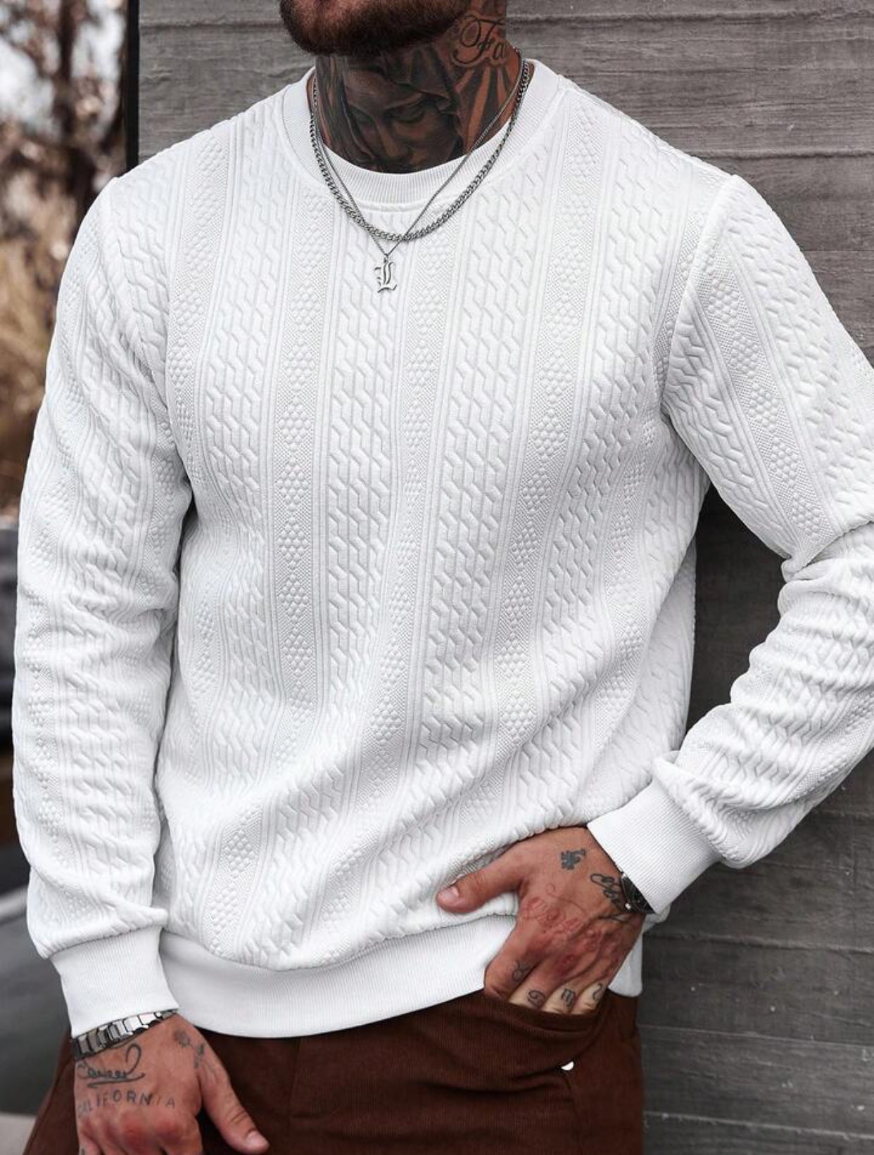 Men's Casual Loose Fit Crew Neck