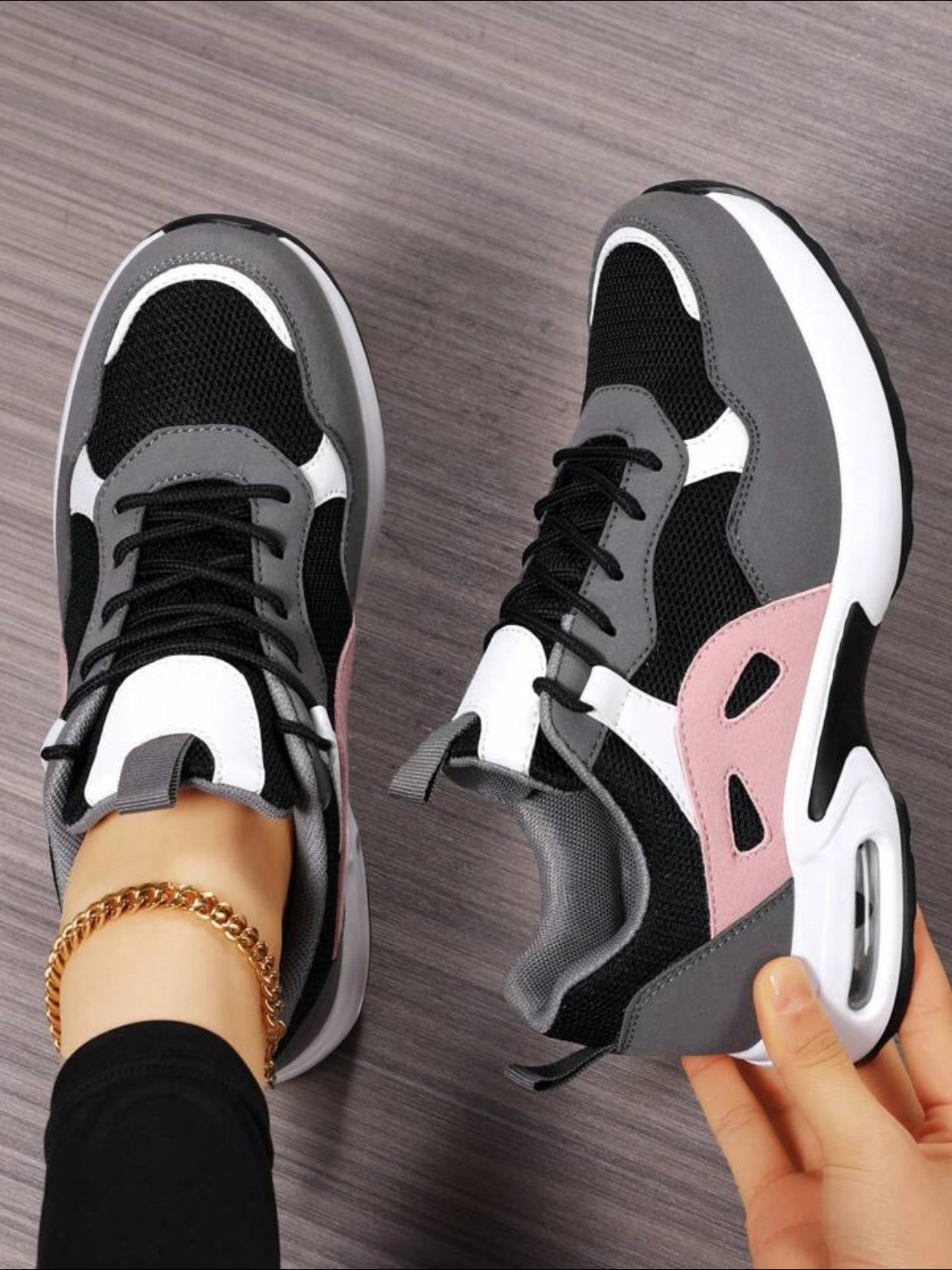 New Plus Size Air Cushion Lightweight Mesh Breathable Casual Shoes For Women