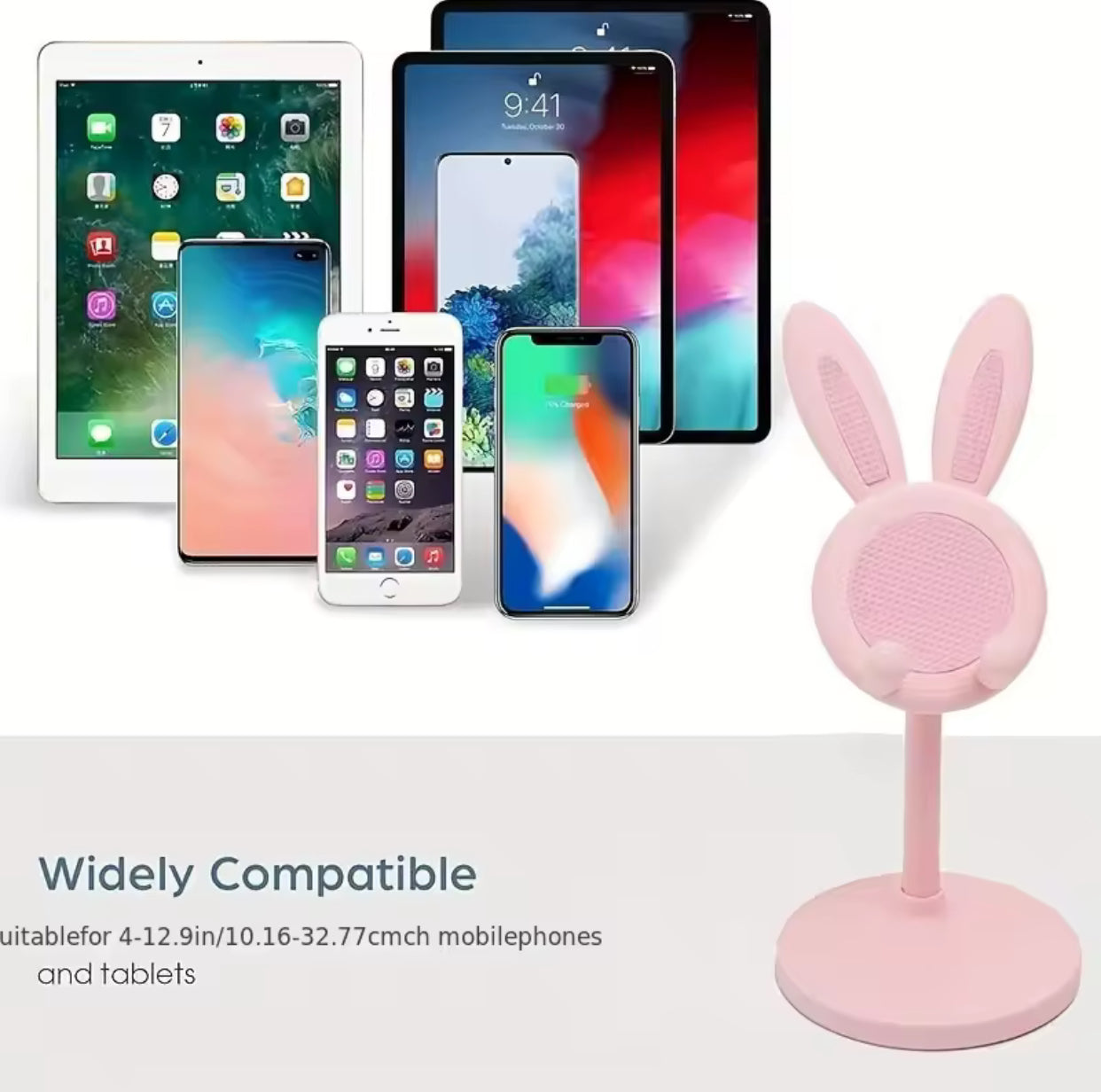 Rabbit Phone Stand - Plastic, Hands-Free, Universal for Phones & Tablets, Room Decor