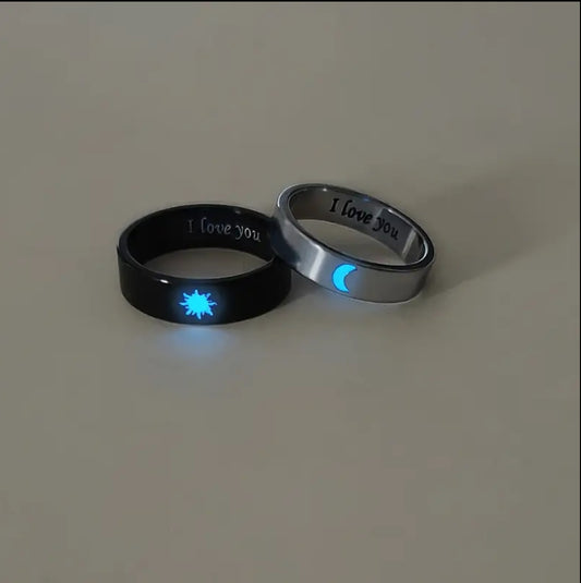 2pcs Glow-in-the-Dark Love Rings