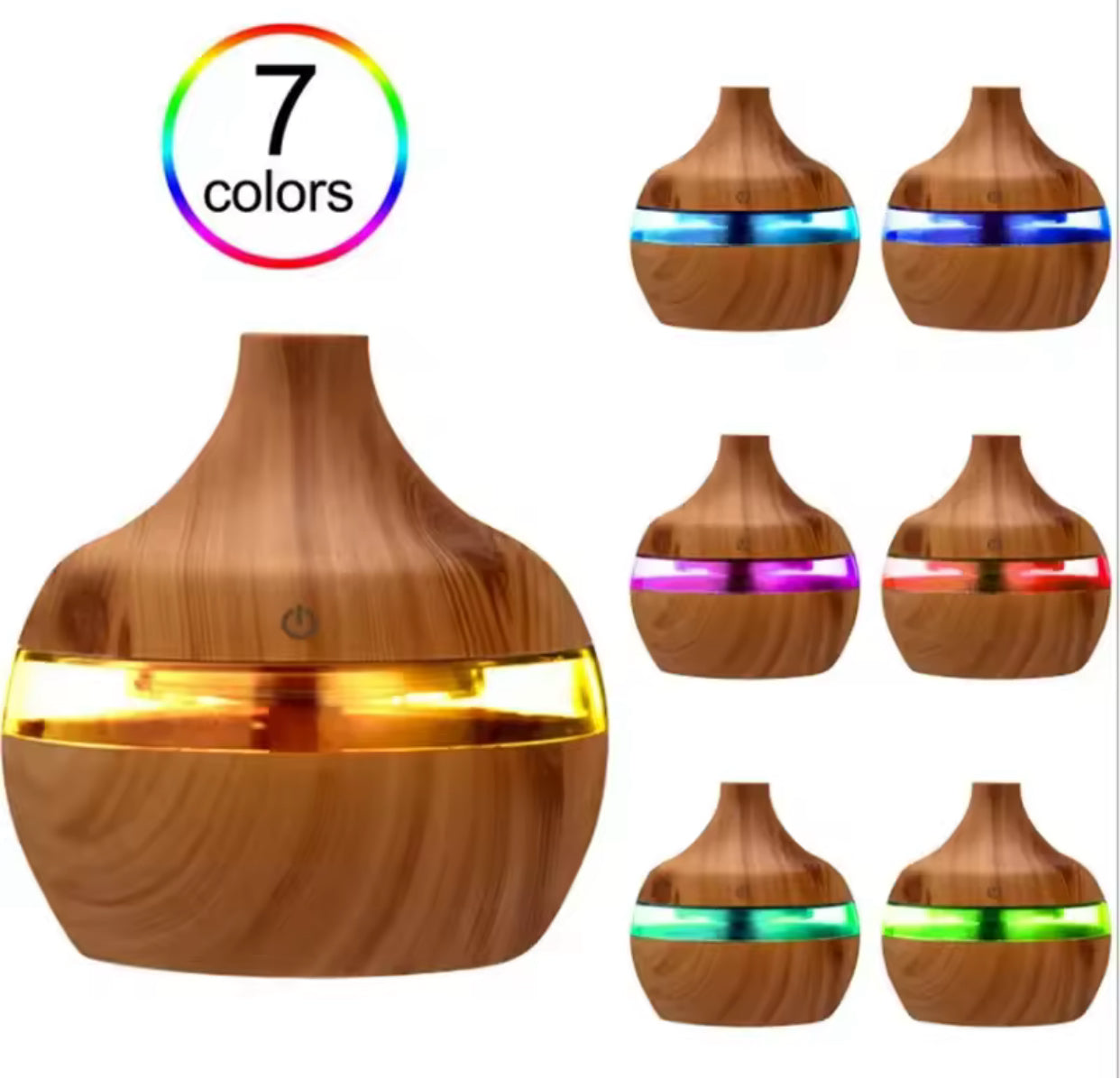Humidifier Electric Aroma Air Diffuser Wood Ultrasonic Air Humidifier Essential Oil Aromatherapy Cool Mist Maker For Home 300ml