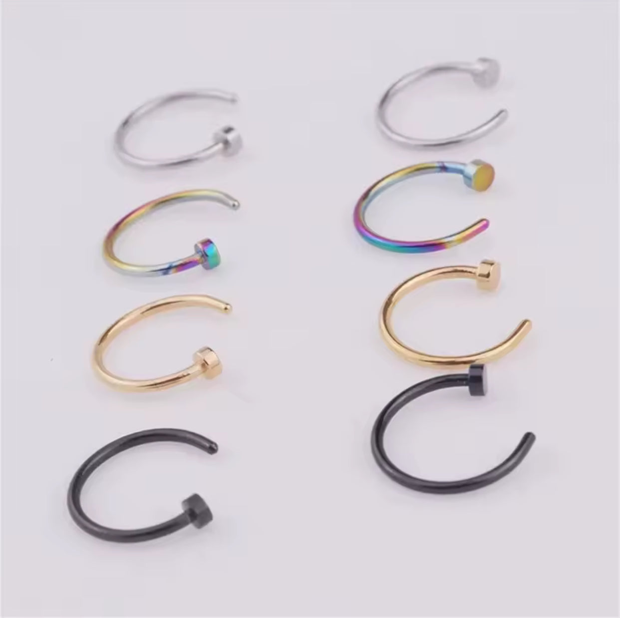 2/10pcs 20G Fake Nose Rings for Women Men,316L
Stainless Steel Clip On Lip Rings Labret Ring Nose Piercing
Jewelry