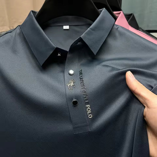 Ice Silk Embroidery Polo Shirt 2024