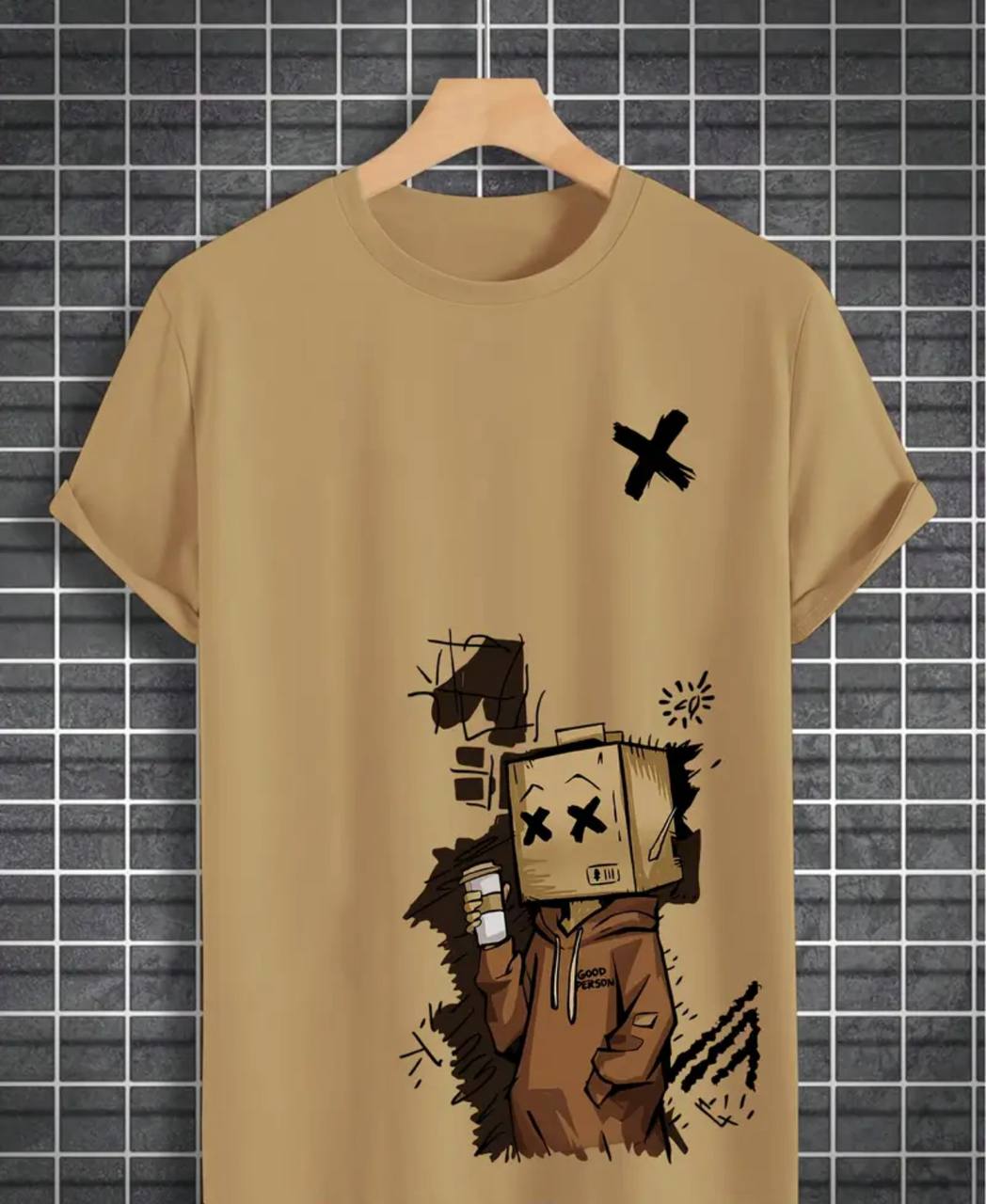 Men's Casual T-shirt Khaki